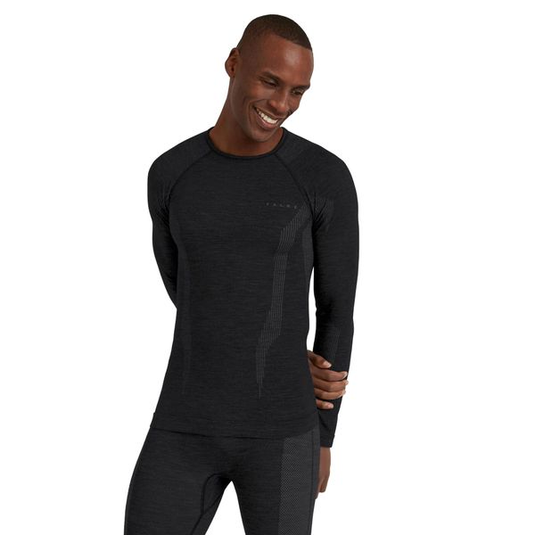 Koszulka Falke Wool-Tech Light. Czarne bielizna termoaktywna męska Falke, m, bez wzorów, bez ramiączek. Za 516.50 zł.