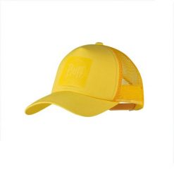 Czapka z daszkiem BUFF TRUCKER CAP. Żółte czapki męskie Buff, bez wzorów, sportowe. W wyprzedaży za 82.43 zł.