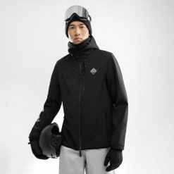 Kurtka snowboardowa męska Siroko W2 McKinley. Czarne kurtki męskie SIROKO, l, bez wzorów, z softshellu, bez ramiączek, bez kaptura. W wyprzedaży za 339.00 zł.