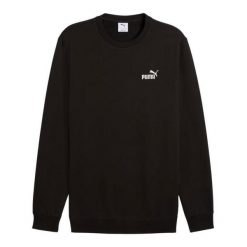 Męska Bluza Z Okrągłym Dekoltem ESS No.1 Small Logo. Czarne bluzy nierozpinane męskie Puma, m, bez wzorów, bez ramiączek, bez kaptura. Za 208.99 zł.