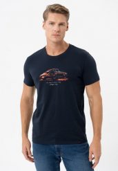 T-shirt z nadrukiem T-SINGER. T-shirty męskie Volcano, l, bez wzorów, z bawełny, bez kołnierzyka, bez ramiączek. Za 59.99 zł.