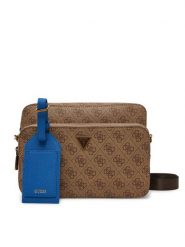 Guess Saszetka HMMILO P5222 Beżowy. Brązowe saszetki męskie Guess, z aplikacjami. Za 239.99 zł.