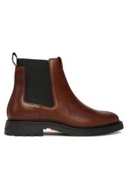 Tommy Hilfiger Sztyblety Comfort Lwt FM0FM05591 Brązowy. Brązowe sztyblety męskie Tommy Hilfiger, ze skóry, bez obcasa, bez zapięcia. Za 559.99 zł.
