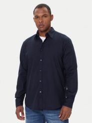 BOSS Koszula Relegant 50548959 Granatowy Regular Fit. Niebieskie koszule męskie Boss, m, bez wzorów, z bawełny, bez kołnierzyka, bez ramiączek. Za 399.99 zł.
