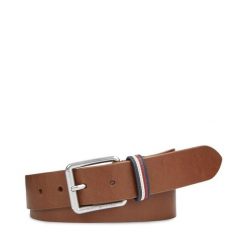Pasek Męski Tommy Hilfiger. Brązowe paski męskie Tommy Hilfiger, bez wzorów, casualowe. Za 399.99 zł.