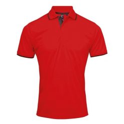 Męska Koszulka Polo Coolchecker Contrast. Czarne koszulki polo męskie PREMIER, m, bez wzorów, bez kołnierzyka, bez ramiączek. Za 85.99 zł.