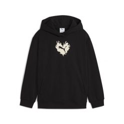 Młodzieżowa bluza z kapturem Flaming Love PUMA Black. Czarna bluzy z kapturem męskie Puma, m, bez wzorów, z dzianiny, z kapturem. Za 234.50 zł.