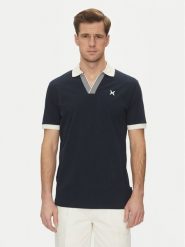 Richmond X Polo UMP25168PO Granatowy Regular Fit. Niebieskie koszulki polo męskie Richmond X, l, bez wzorów, z bawełny, bez kołnierzyka, bez ramiączek. Za 229.99 zł.