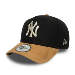 Czapka typu snapback New Era New York Yankees Suede E-Frame. Czarne czapki męskie New Era, bez wzorów, sportowe. Za 179.50 zł.