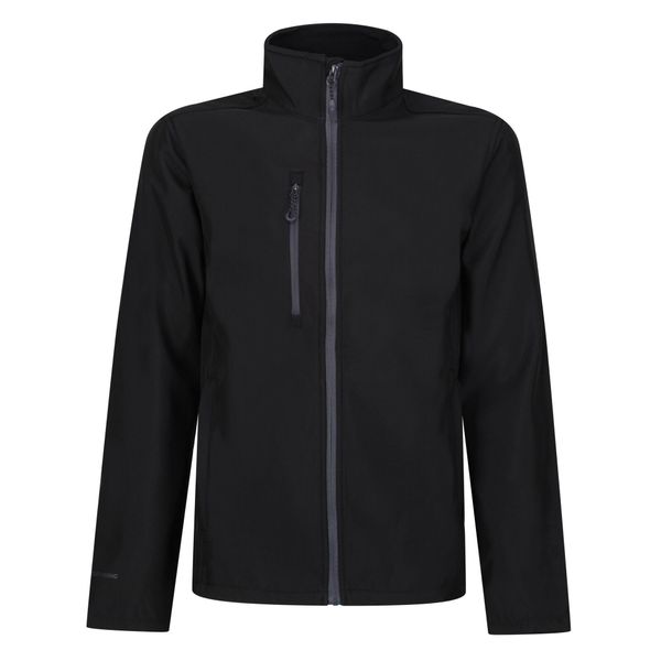 Kurtka Męska Honestly Made Recycled Soft Shell. Czarne kurtki męskie Regatta, l, bez wzorów, sportowe, bez ramiączek, bez kaptura. Za 198.99 zł.