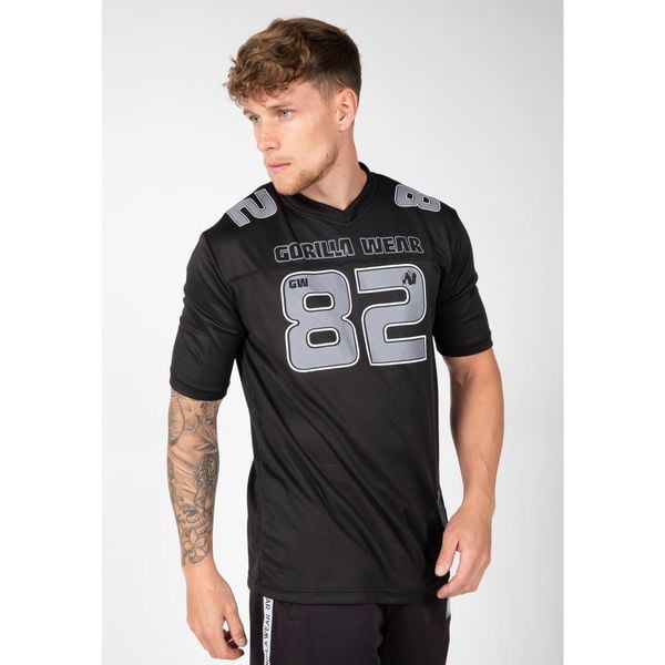 Koszulka fitness męska Gorilla Wear Fresno T-shirt. Czarne t-shirty sportowe męskie GORILLA WEAR, m, bez wzorów, sportowe, bez ramiączek. Za 200.50 zł.
