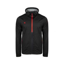 Kurtka Piniel: wodoodporna, oddychająca i wiatroszczelna na deszczowe przygody. Czarne kurtki męskie IZAS, l, bez wzorów, bez ramiączek, bez kaptura. Za 443.43 zł.