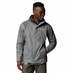 Kurtka przeciwdeszczowa męska Columbia Watertight II Jacket z kapturem. Szare kurtki męskie Columbia, m, bez wzorów, sportowe, bez ramiączek, z kapturem. Za 309.99 zł.