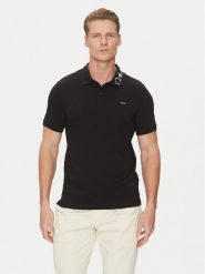 Calvin Klein Polo K10K114474 Czarny Regular Fit. Czarne koszulki polo męskie Calvin Klein, m, bez wzorów, z bawełny, bez kołnierzyka, bez ramiączek. Za 219.99 zł.