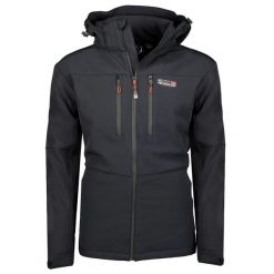 Geographical Norway Softshell TIMMEX DB Navy, kurtka męska granatowa. Niebieskie kurtki męskie Geographical Norway, m, bez wzorów, z elastanu, bez kaptura, trekkingowe. Za 239.00 zł.