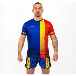Knockout Romania Koszulka. Niebieskie bielizna termoaktywna męska KNOCKOUT, m, bez wzorów, bez ramiączek. Za 140.87 zł.