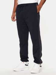 Tommy Hilfiger Spodnie dresowe MW0MW37477 Granatowy Regular Fit. Niebieskie spodnie dresowe męskie Tommy Hilfiger, bez wzorów, z bawełny. Za 489.99 zł.