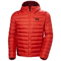 Kurtka z kapturem Helly Hansen Verglas Down 2.0. Czerwone kurtki męskie Helly Hansen, bez wzorów, z puchu, sportowe, bez ramiączek, z kapturem. Za 1,169.75 zł.