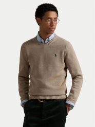 Polo Ralph Lauren Sweter 710810846036 Beżowy Regular Fit. Brązowe kardigany męskie Polo Ralph Lauren, m, bez wzorów, z bawełny, bez ramiączek. Za 819.99 zł.