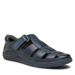 Sandały Cesare Cave. Niebieskie sandały męskie Cesare Cave, bez zapięcia. Za 179.99 zł.