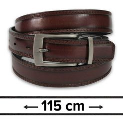 Pasek Dwustronny do Spodni, Czarno-Brązowy, 115 cm, Elegancki, Męski, Skórzany -ZET. Brązowe paski męskie Zet, bez wzorów, ze skóry, eleganckie. Za 89.00 zł.