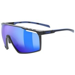 Okulary do biegania Uvex MTN Perform - black blue matt/mirror blue. Czarne okulary przeciwsłoneczne męskie Uvex, bez wzorów, sportowe. Za 322.47 zł.