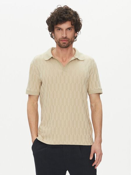 Marciano Guess Polo 5GHP03 6326A Beżowy Regular Fit. Brązowe koszulki polo męskie Marciano Guess, l, z aplikacjami, z syntetyku, bez kołnierzyka, bez ramiączek. Za 249.99 zł.