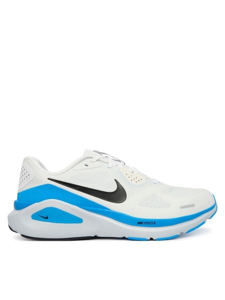 Nike Buty do biegania Structure 26 HJ1102 119 Biały. Białe buty do biegania męskie Nike, bez wzorów, z materiału, bez zapięcia, do biegania. Za 599.99 zł.
