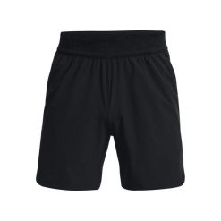 Szorty Under Armour Peak. Czarne szorty sportowe męskie Under Armour, bez wzorów, sportowe. Za 312.50 zł.