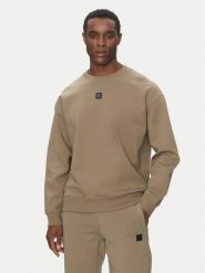 HUGO Bluza Dettil 50533689 Brązowy Relaxed Fit. Brązowe bluzy nierozpinane męskie Hugo, l, bez wzorów, z bawełny, bez ramiączek, bez kaptura. Za 359.99 zł.