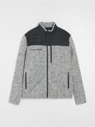 Bluza softshell - szary. Szare bluzy nierozpinane męskie Sinsay, l, bez wzorów, z softshellu, bez ramiączek, bez kaptura. Za 79.99 zł.