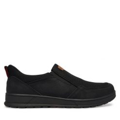 Półbuty Bugatti. Czarne codzienne półbuty męskie Bugatti, bez wzorów, bez obcasa, bez zapięcia. Za 289.99 zł.