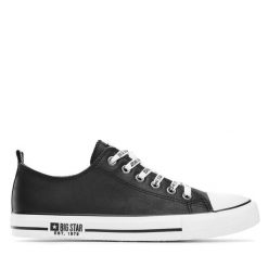 Trampki Big Star Shoes. Czarne trampki męskie BIG STAR SHOES, bez wzorów, retro, bez zapięcia. Za 69.99 zł.