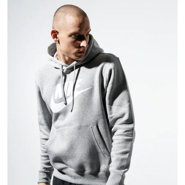 Nike Bluza M Nsw Club Hoodie Po Bb Gx , szary, rozmiar XL. Szare bluzy nierozpinane męskie Nike, l, bez wzorów, z bawełny, z kapturem. Za 219.99 zł.