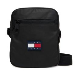 Saszetka Tommy Jeans. Czarne saszetki męskie Tommy Jeans, bez wzorów, z jeansu, małe. Za 289.99 zł.