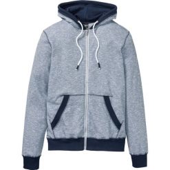 Bluza rozpinana z kapturem melanżowa bonprix ciemnoniebieski melanż. Bluzy rozpinane męskie marki bonprix. Za 99.99 zł.