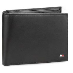 Portfel Tommy Hilfiger. Czarne portfele męskie Tommy Hilfiger, bez wzorów. Za 269.99 zł.