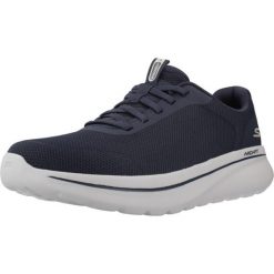 Buty SKECHERS GO WALK ARCH FIT N-JOY - CULLMAN Niebieski. Niebieskie buty trekkingowe męskie Skechers, bez wzorów, z syntetyku, bez zapięcia, trekkingowe, skechers sport. W wyprzedaży za 303.35 zł.