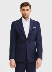 PAKO LORENTE – Wełniana marynarka garniturowa w kolorze granatowym. Marynarki męskie Pako Lorente, m, bez wzorów, z wełny. Za 1,699.99 zł.