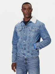 Karl Lagerfeld Jeans Kurtka jeansowa A4M14014 Niebieski Regular Fit. Niebieskie kurtki męskie Karl Lagerfeld Jeans, l, bez wzorów, z bawełny, bez ramiączek, bez kaptura. Za 999.99 zł.