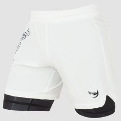 Spodenki treningowe męskie FUMETSU Icon Dual Layer Fight. Białe szorty sportowe męskie FUMETSU, bez wzorów, sportowe. Za 189.99 zł.