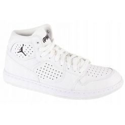 Męskie Skórzane Buty Treningowe Jordan Access Full Grain Leather. Białe buty treningowe męskie Nike, na zimę, bez wzorów, bez zapięcia. Za 729.99 zł.