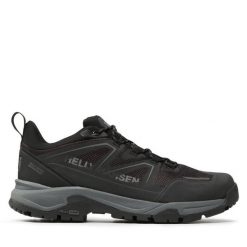 Trekkingi Helly Hansen. Czarne buty trekkingowe męskie Helly Hansen, bez wzorów, sportowe, bez obcasa, bez zapięcia. Za 419.99 zł.