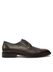 BOSS Półbuty Derrek 50535909 Brązowy. Brązowe eleganckie półbuty męskie Boss, ze skóry, wizytowe, bez obcasa, bez zapięcia. Za 969.99 zł.