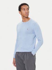 Tommy Hilfiger Sweter MW0MW28046 Błękitny Regular Fit. Niebieskie kardigany męskie Tommy Hilfiger, m, bez wzorów, z bawełny, bez ramiączek. Za 469.99 zł.
