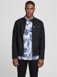Jack & Jones Kurtka z imitacji skóry Rocky 12147218 Czarny Regular Fit. Czarne kurtki męskie Jack & Jones, m, bez wzorów, ze skóry, bez ramiączek, bez kaptura. Za 349.99 zł.
