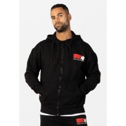 Classic Duże rozmiary Bluza z kapturem zapinana na suwak - Czarny. Czarne bluzy rozpinane męskie GORILLA WEAR, bez wzorów, z kapturem. Za 382.00 zł.