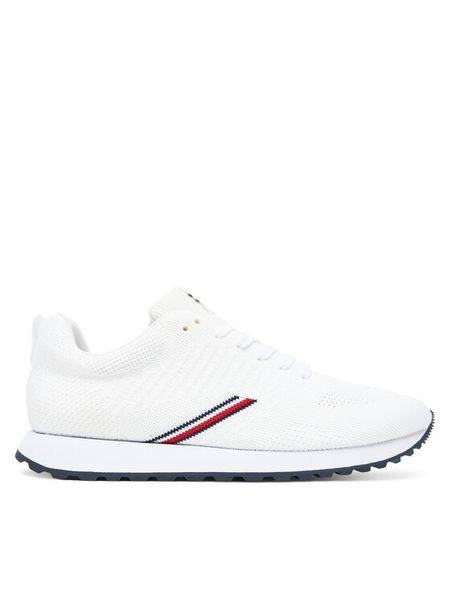 Tommy Hilfiger Sneakersy New Runner Eva Corpo Knit FM0FM05648 Biały. Białe buty sportowe na co dzień męskie Tommy Hilfiger, m, bez wzorów, z materiału, bez ramiączek, bez kaptura. Za 299.99 zł.