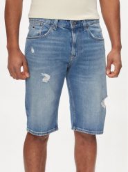 Tommy Jeans Szorty jeansowe Ronnie DM0DM18794 Niebieski Slim Fit. Niebieskie szorty męskie Tommy Jeans, bez wzorów, z bawełny. Za 239.99 zł.