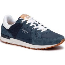 Sneakersy PEPE JEANS - Tinker Pro Premium PMS30511 Sterling Blue 579. Niebieskie buty sportowe na co dzień męskie Pepe Jeans, m, bez wzorów, z jeansu, bez ramiączek, bez kaptura. W wyprzedaży za 189.00 zł.